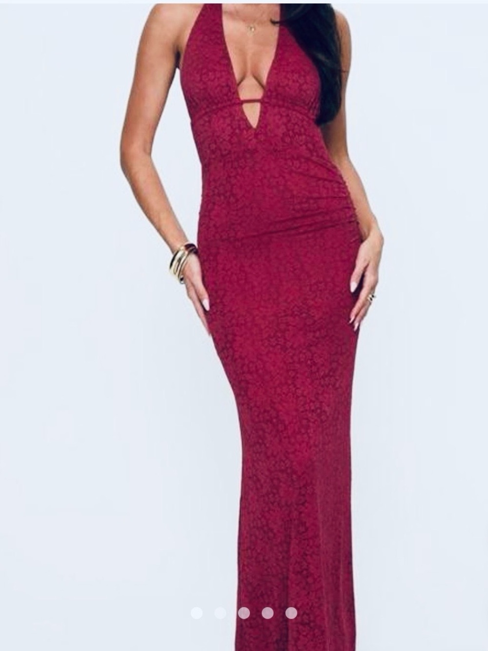 Princess Polly long halter dress, size 2